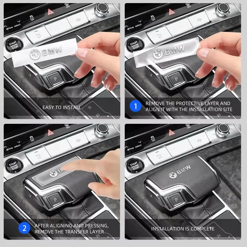 For BMW E34 E46 E39 E38 E90 E60 E36 F30 F30 F10 E92 E38 E91 M3 M5 Car Metal Creative Stickers Waterproof Dirt-proof Stickers 4