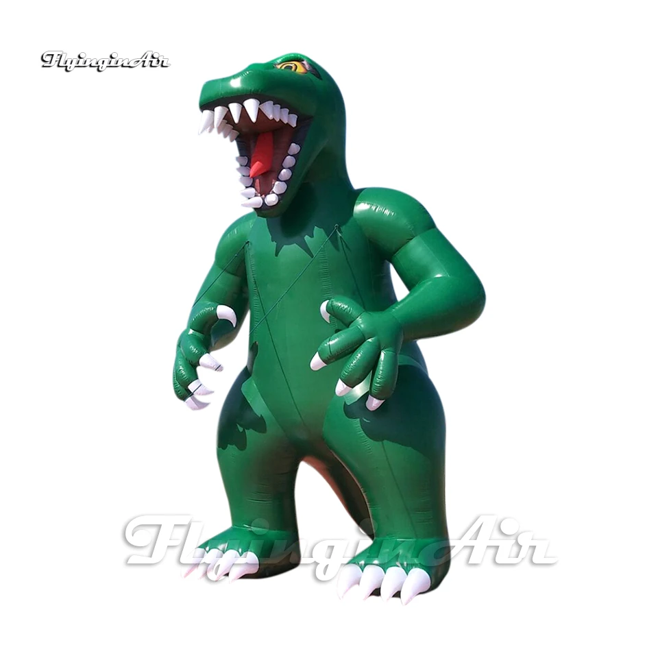 Outdoor Green Inflatable Dinosaur Balloon Cartoon T.Rex 6m Advertising