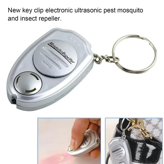 2In1 Szúnyog -Repleller Hordozható Kulcs Klip Elektronikus Ultrahangos Szúnyoggyilkos Mágneses Visszaszorító Kültéri Mini Kulcstartó - Image 5