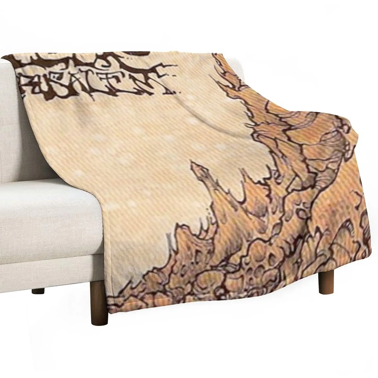 

New Sleep - Jerusalem - Original Dope Smoker Artwork Throw Blanket wednesday Fluffy Shaggy Blanket