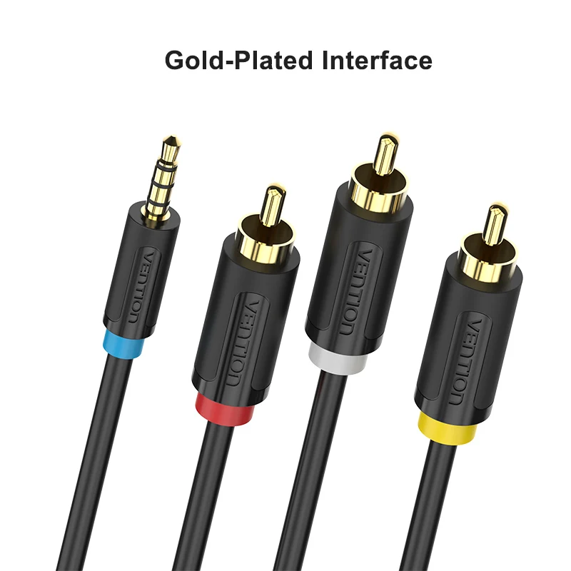 Vention ǰ  ̺ , -  Aux ̺, ȵ̵ TV ڽ Ŀ,  1to3 , 3.5mm-3 RCA, 1.5m, 2m
