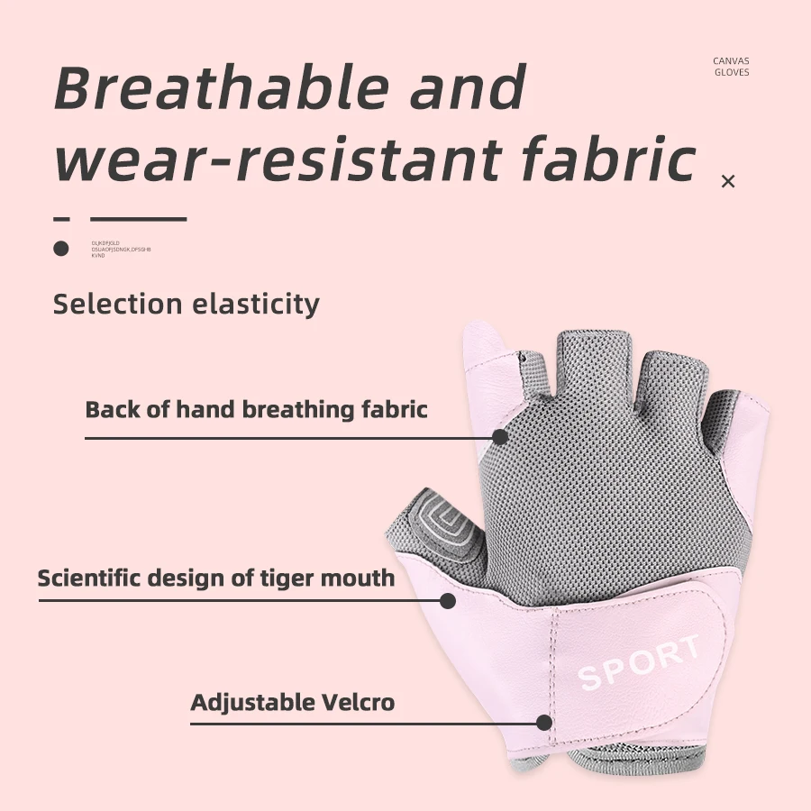 Cycling Gloves Pink Woman Half Finger GYM Gloves Bike Mitten 3D GEL Breathable Non-Slip Outdoor Sport Fitness Gloves 3