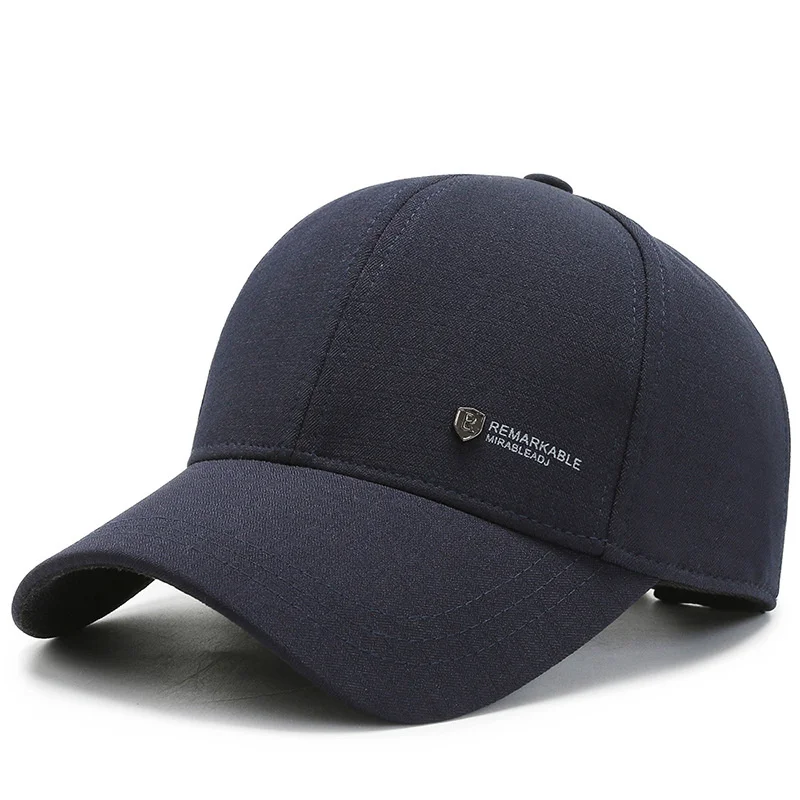 Winter Warm Hat Solid Baseball Caps Adjustable Dad Hat Windproof Warm Hat With Lined Outdoor Sport Hat 6