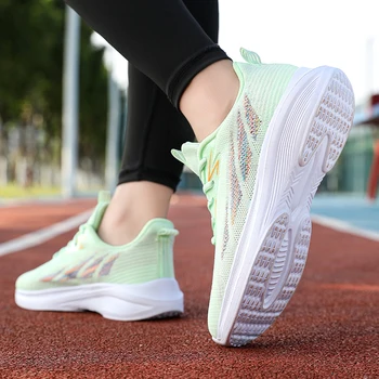 Scarpe da corsa da donna Scarpe sportive da esterno con suola morbida in mesh Scarpe da ginnastica alla moda traspiranti da tennis 1