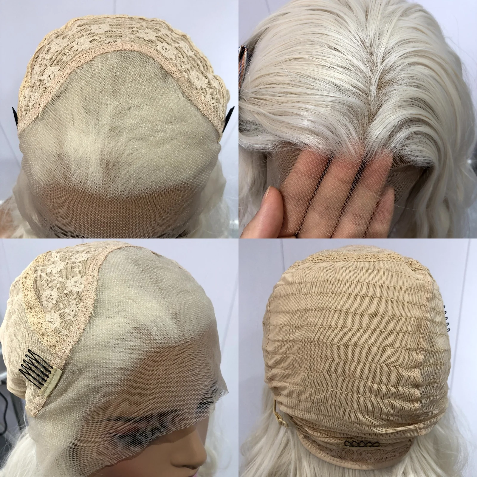 Blonde Synthetic Lace Front Wig Glueless Long for Women