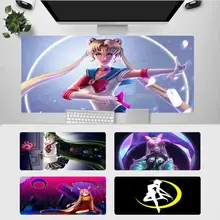 

Sailor Moon Mouse Pad Large Office Desk Accessories 900X400 Mousepad Laptop Xxl Kawaii Notebook Pc Keyboard 800x300 Mats Gaming