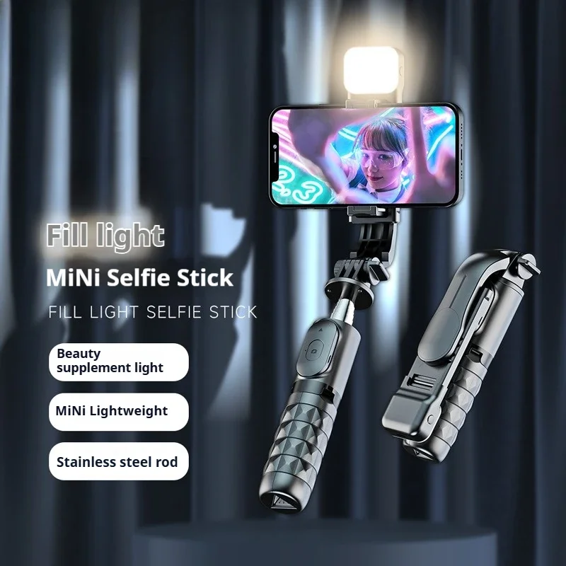 Phone Selfie Stick Cellphone Tripod with Extension Rod Bluetooth Remote Control for Android IOS Smartphone Shoot Vlog