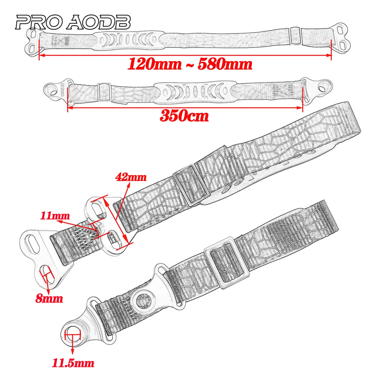 Motocross CNC Aluminum Rescue Traction Strap Pull Sling Belt For HONDA 150R 250R 250RX 250X 450L 450R 450RX 450X