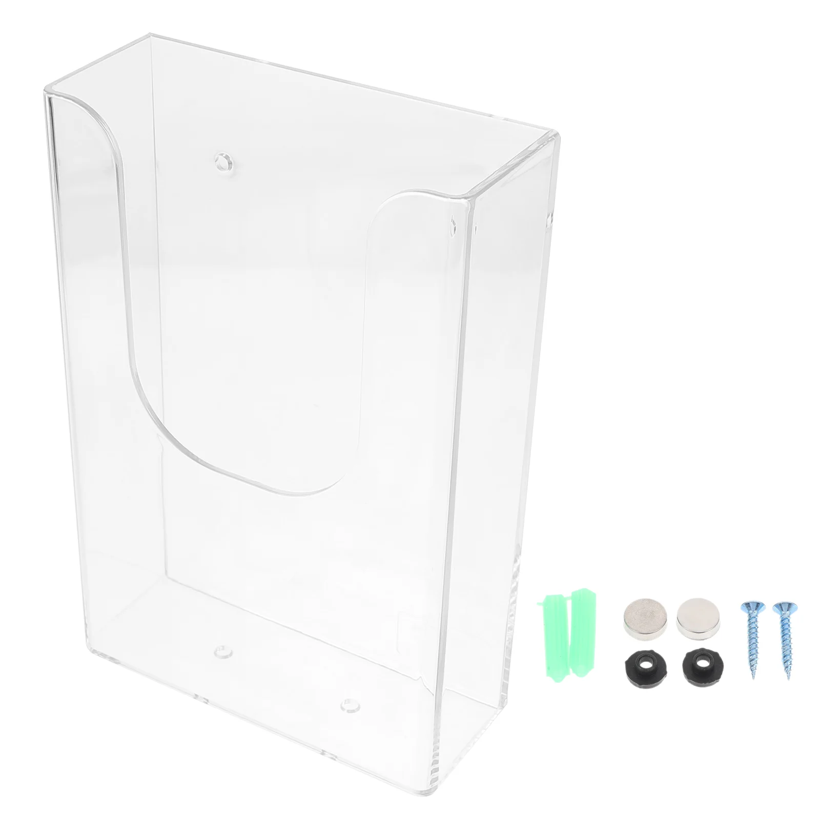 Brochure Holder Wall Mount Literature Holder Clear Flyer Holder Pamphlet Holder Booklet Display Stand for Home Office School 2pcs file rack clear flyer holder wall mount desktop brochure holder pamphlet rack