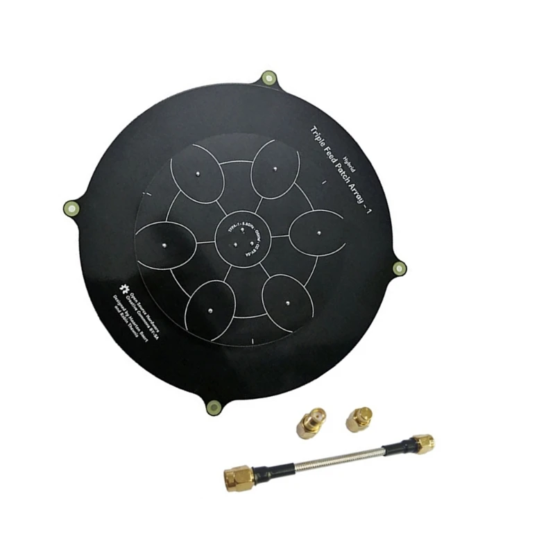 150mm 트리플 피드 패치 5.8GHz 14DBI Pagoda 어레이 FPV 안테나 LHCP RHCP
