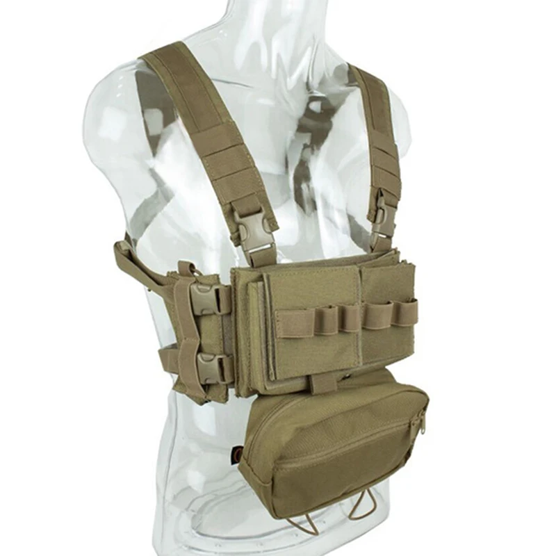 Taktische MK3 Brust Rig Micro Chassis SACK Beutel H Harness 5,56 7,62 M4 AK Magazin Einfügen Airsoft Paintball Jagd Weste nylon – Detail 25