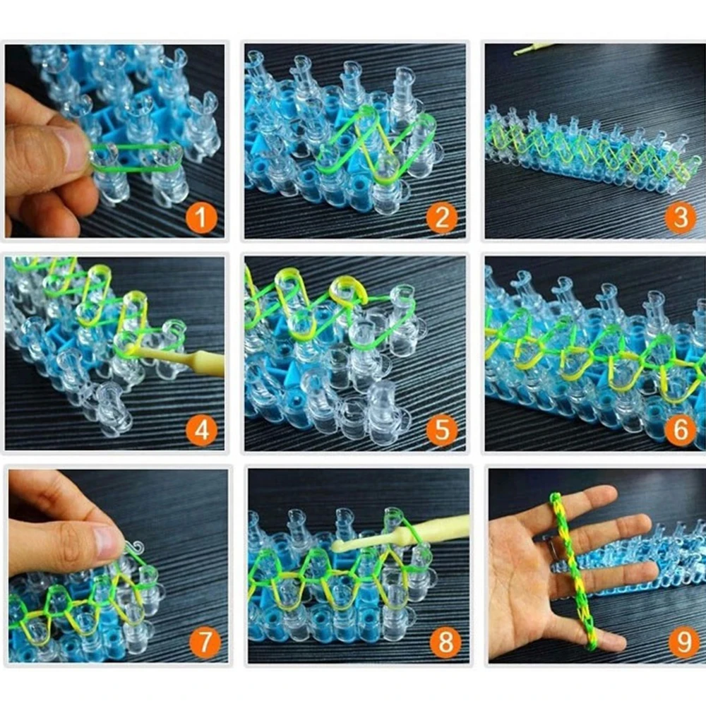 Loom Rubber Bands Bracelet Make Woven Lacing Bracelet Diy Knitting Toys Gift knitting supplies