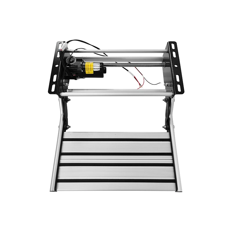 HEYRV 484mm Electric Single Step Stair Foldable Non-Slip Pedal Coach Stair with LED Light