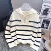 Sweater Pullover Women Spring and Autumn Underwear 2023 New Zipper Stripe Underlay Short Style Popular Premium Sweater Female 3