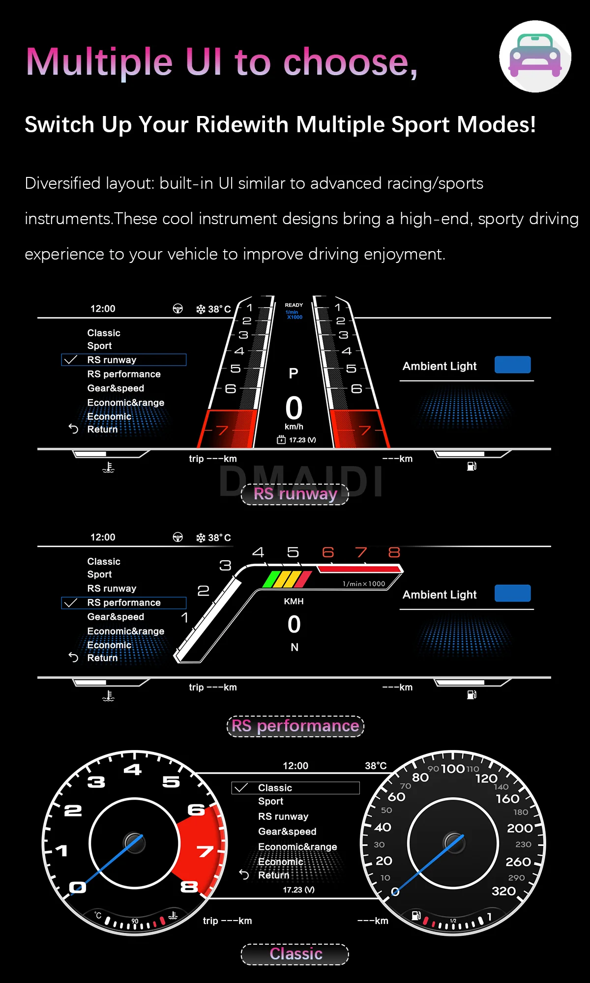 New Upgrade Full LCD Screen Speedometer For VW Passat B7 B6 CC Digital Dashboard Panel Virtual Instrument Cluster CockPit