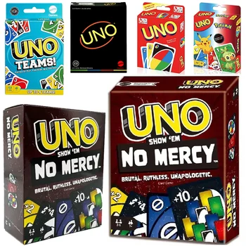 UNO NO MERCY Matching Card Game Pokemon Uno TEAMS Mario Multiplayer Family Party Boardgame Funny Friends Entertainment Poker ﻿ 1