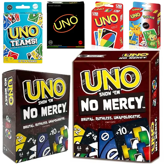 UNO NO MERCY Matching Card Game Pokemon Uno TEAMS Mario Multiplayer Family Party Boardgame Funny Friends Entertainment Poker ﻿ 1