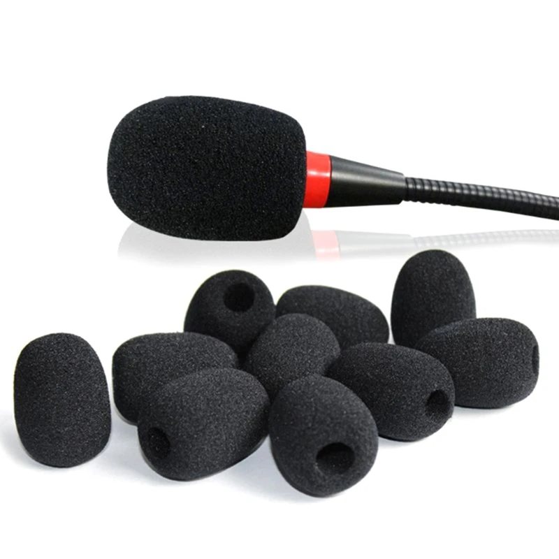 

10pcs Headset Replacement Cover Gooseneck Sponge Foam Microphone Windscreen Protector 5 Sizes DropShipping