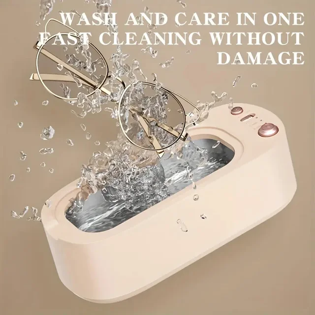 Ultrasonic High-frequency Vibration Cleaners 1/3 Gear 360 Degree Cleaning Machine Timing for Jewelry/Pacifier/Makeup Tool/Eyegla 2