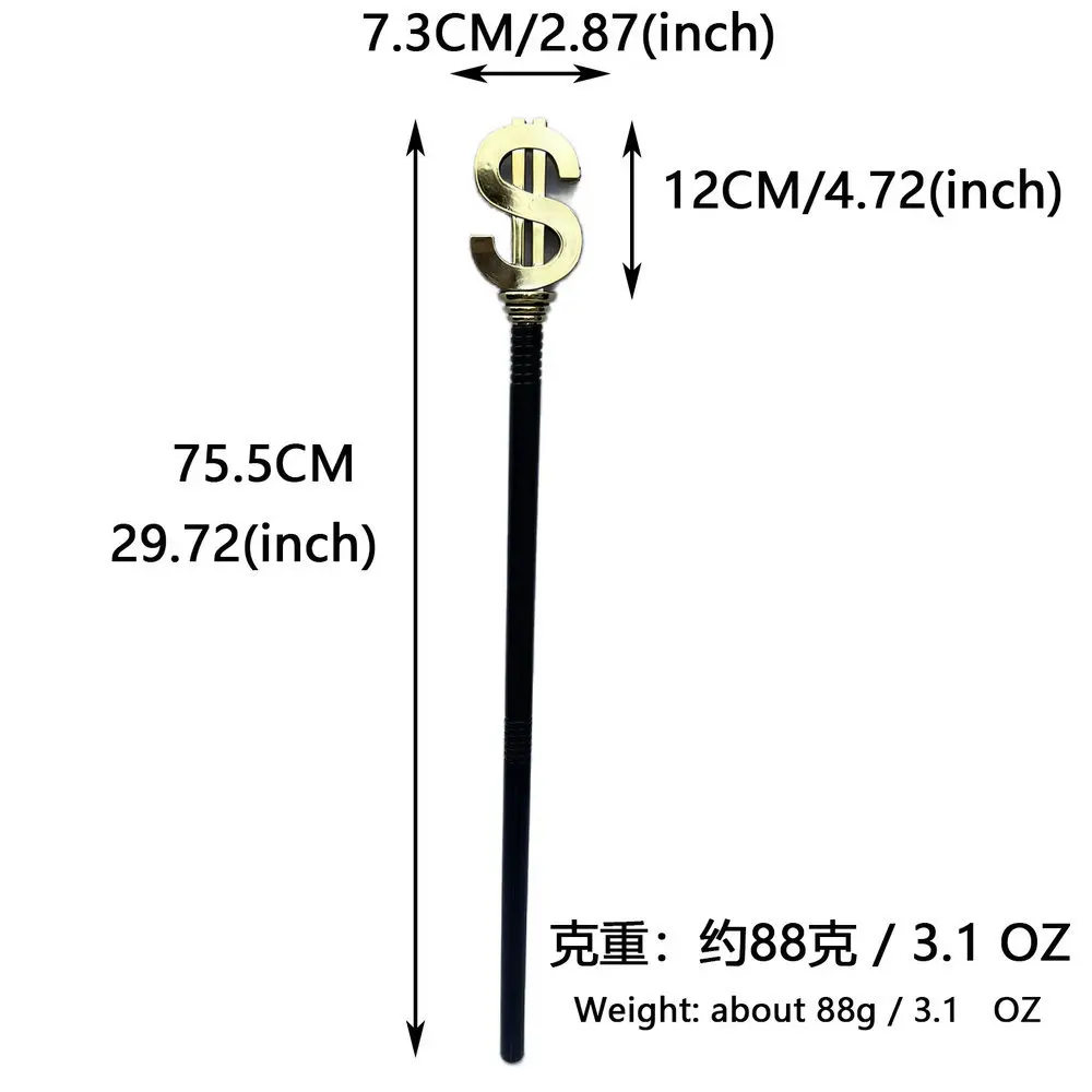 Funny Gemstone Scepter Wand Wizard Scepter Cosplay Dollars Diamond Party Prom Show Dress Up Kids Gift