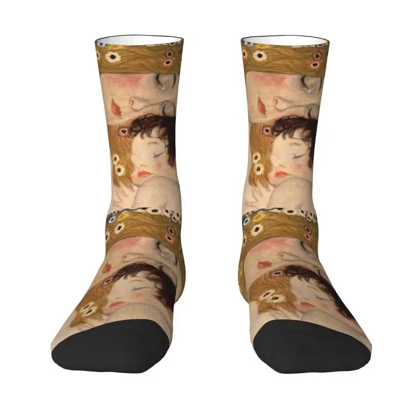 

The Three Ages Of Woman Men's Crew Socks Unisex Novelty Gustav Klimt Painting Art Spring Summer Autumn Winter Dress Socks