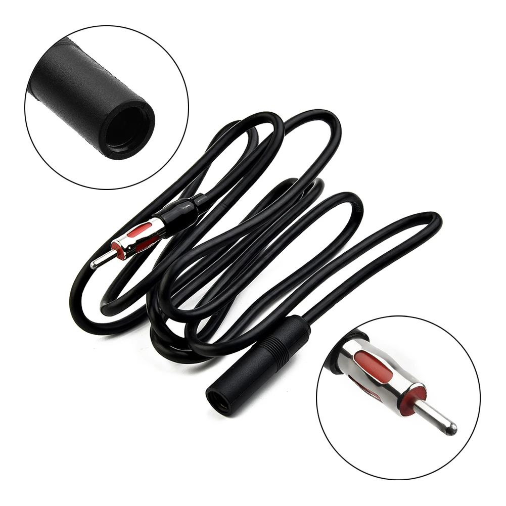 

Extension Cable Cord Car Black Male to Female Antenna Universal Radio 180cm High Quality Hot Latest 2018 Stock