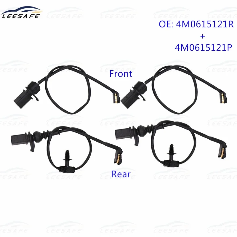 2 Pairs Front + Rear Brake Pad Wear Sensor 4M0615121R 4M0615121P for AUDI Q7 4MB Volkswagen 4V1 Brake Induction Wire 4M0615121AB brake pad sensor