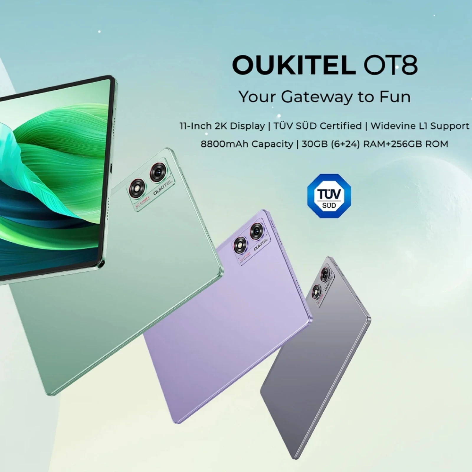 OUKITEL OT8 Rugged Tablet PC 6GB+256GB 11 inch Android 13