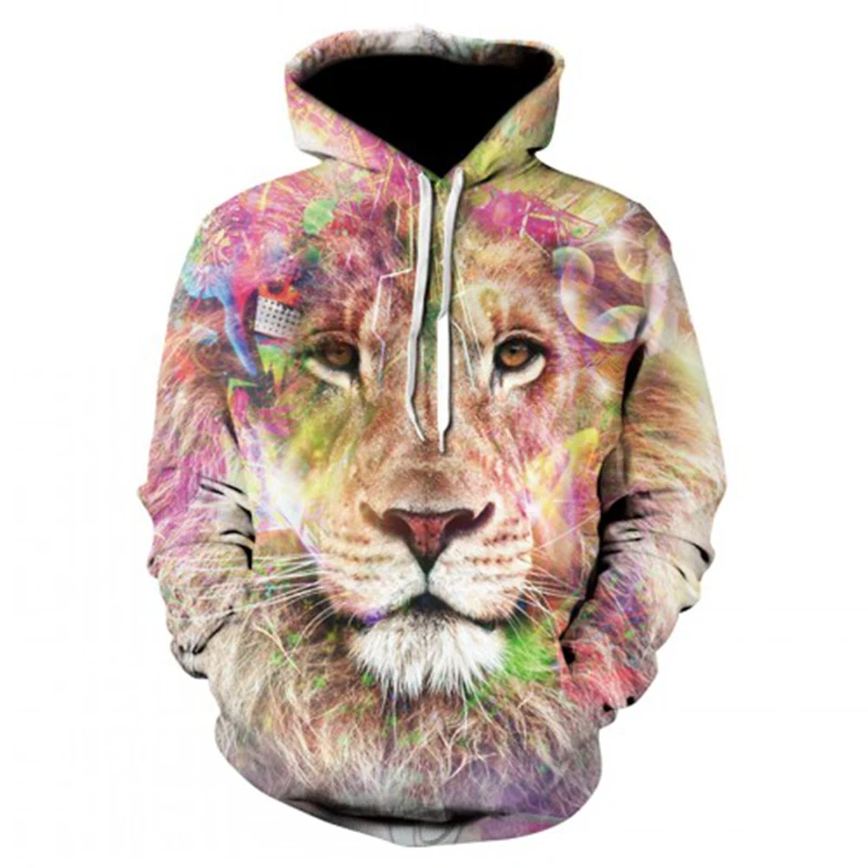 

Lion Pattern Men Women Hoodies Animal 3D Printed Pullover Tops Sweatshirt Autumn Jacket Coat Suit Plus Fashion y2k Hoodie Men