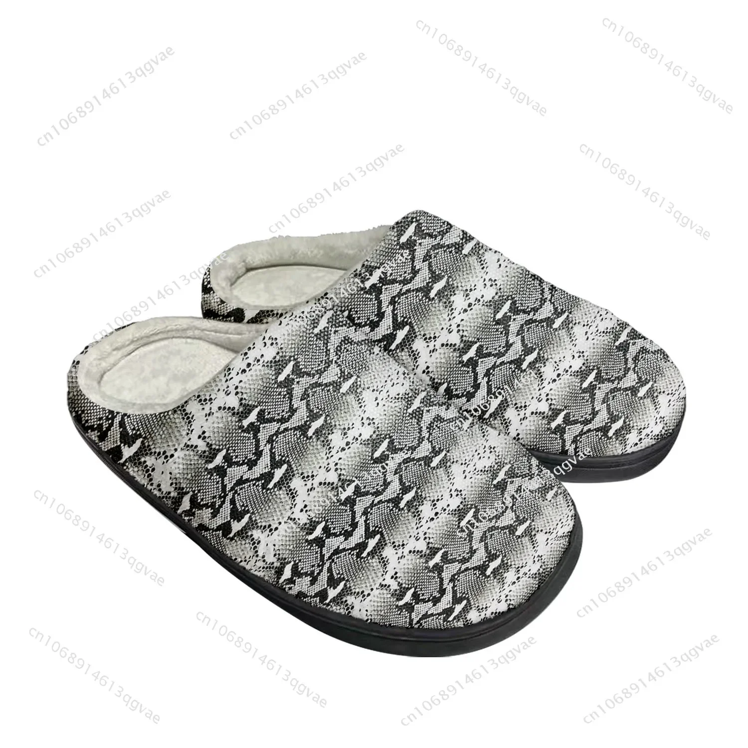 

Snake Skin Pattern Home Cotton Custom Slippers Mens Womens Sandals Tide Printed Causal Plush Bedroom Shoes Thermal Slipper