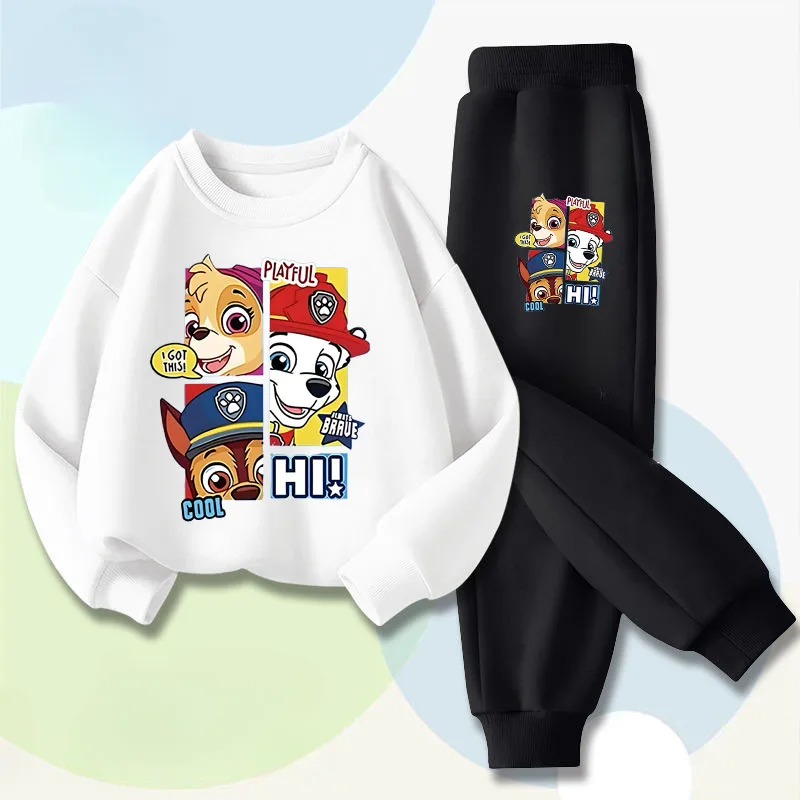 PAW Patrol Children's Casual Hoodies Sets Boys and Girls' Pullover Long Pant Two  Piece Suit Kids Breathable Sweatsuit 6