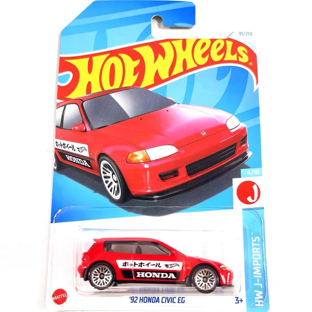 Original Hot Wheels Traffic Car Red 92 Honda Civic EG Hw J