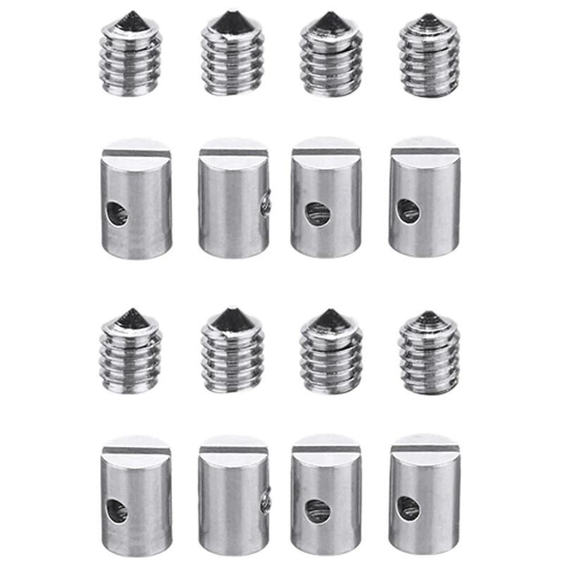 16Pcs Metal Solderless Cable Nipples 5Mm Throttle With Screw For Motorcycle Scooter Quad Mower Car Styling Tool solderless cable nipples