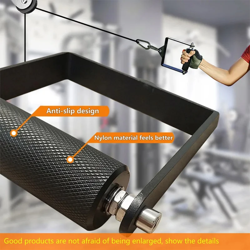 Fitness workout handle 4/6cm gym home lat pull down pulley cable machine attachment