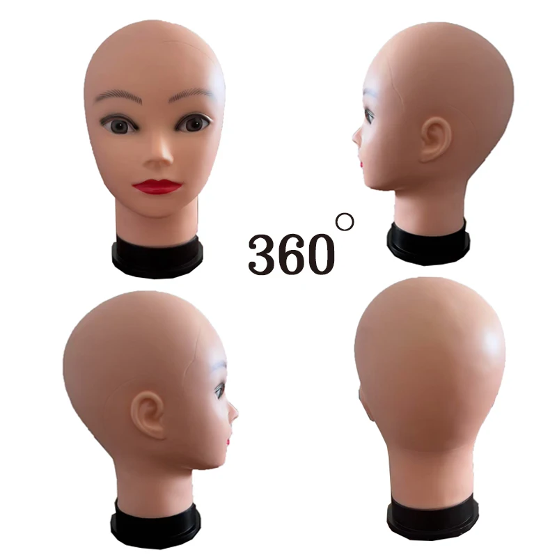 Bald Mannequin Head Wig Making Head Professional Cosmetology Women Head for Wig Making Displaying  Hair