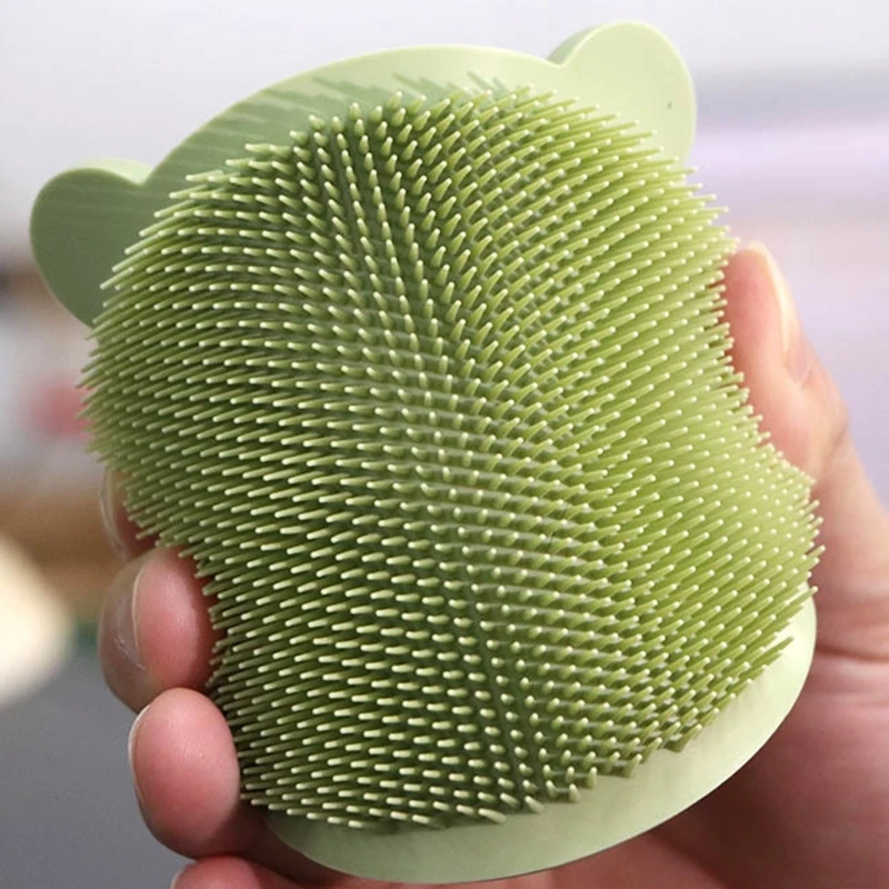 Safety Silicone Baby Bath Brush Newborn Scalp Massage Brush Boys Girls Bathing Shampoo Wet and Dry Hair Scrubber