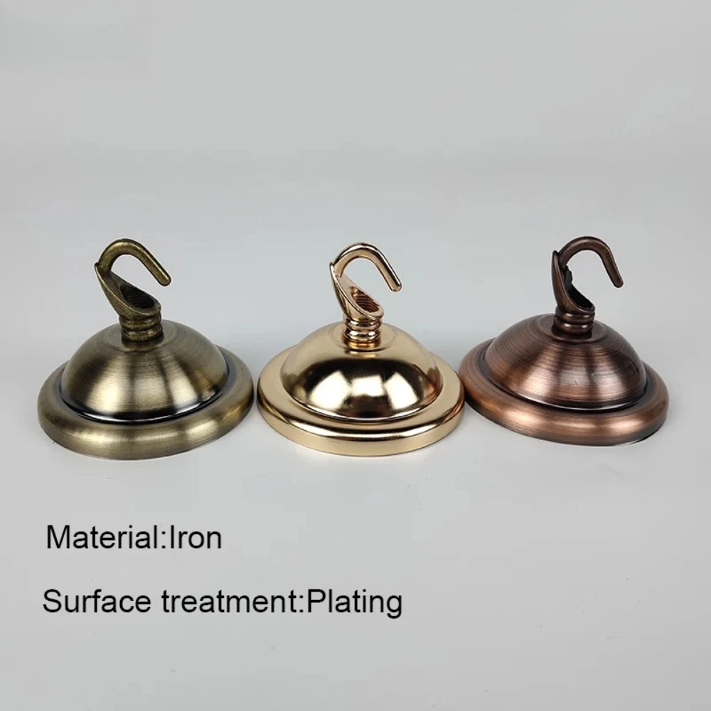 JOYINLED 2PCS 5.6CM Vintage Ceiling Cover Plate with Pendant Lamp Hook Set DIY Hanging Kit for Indoor Chandelier Lantern Decor