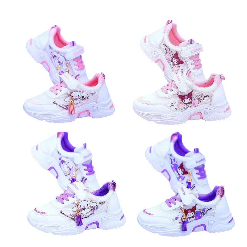 

NEW Anime Sanrios Kuromi Mesh Shoes Cartoon Summer Cinnamoroll Children's Breathable Lightweight Sneakers Casual Shoes Gift