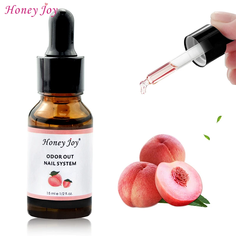 Nail Art Peach Fragrance Odorizer Acrylic Liquid ODOR OUT Odor Removal with Dropper Tube Design