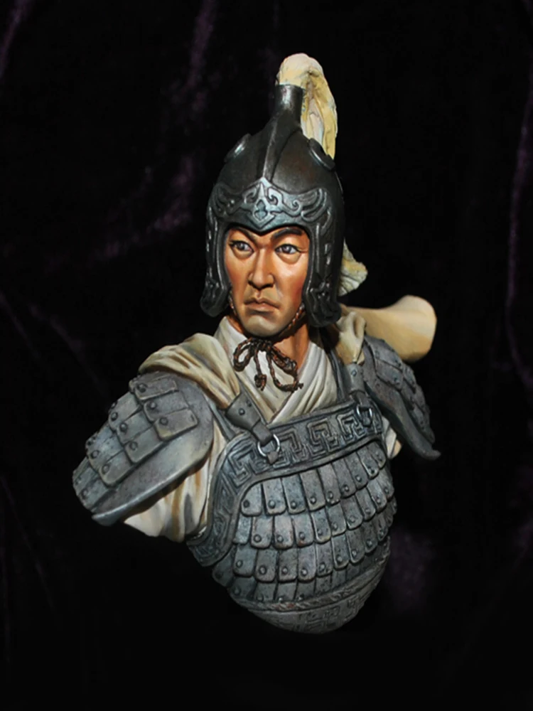 

Resin soldier 1/10 ancient Officer zhao yun in three kingdom soldier BUST Model Unassambled Unpainted Figure Building Kit