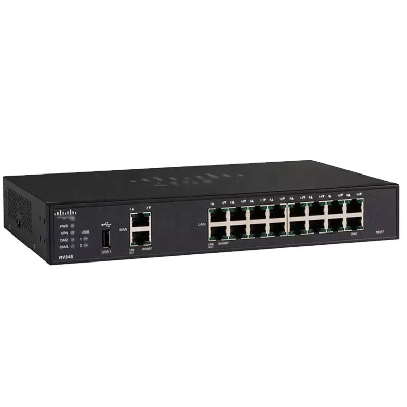 

Original New Rv345-k9-cn 16 Lan Port Gigabit Enterprise Vpn Router Rv345