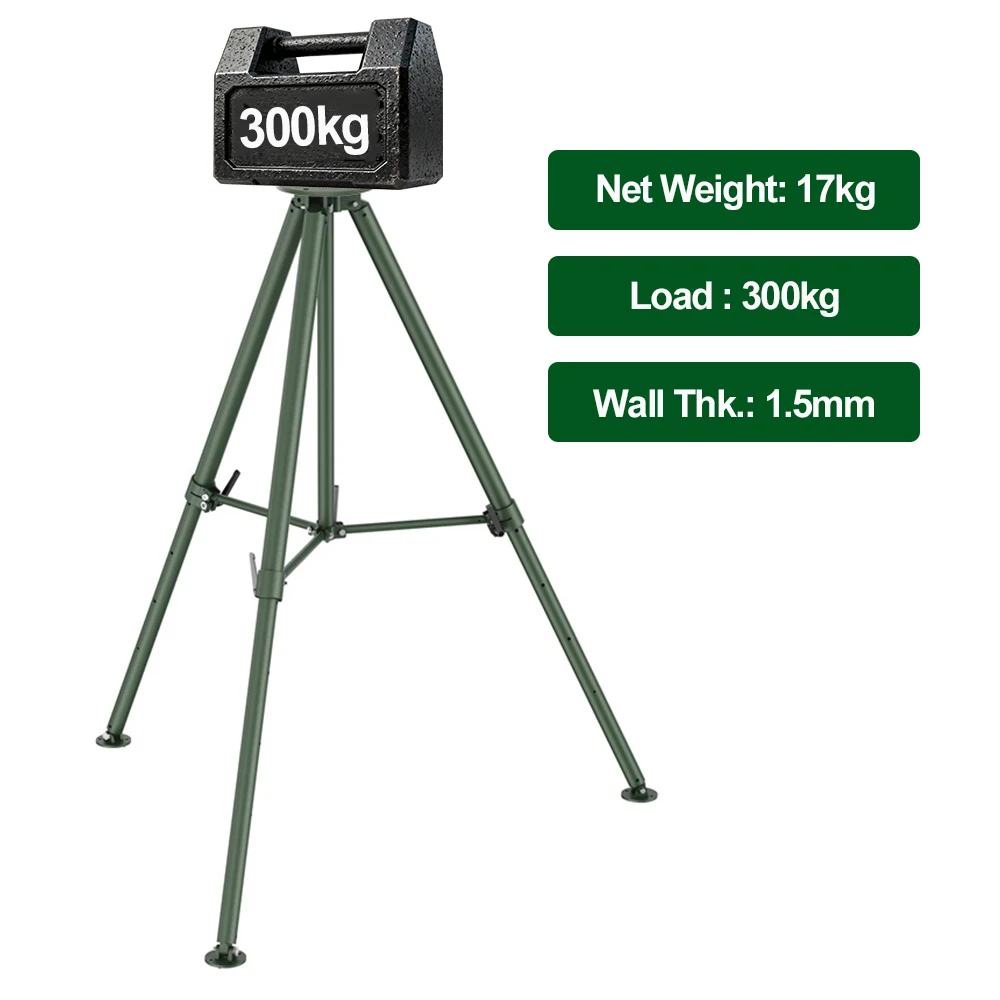 Treppiede in metallo di grado industriale T300 con capacità di carico di 300 kg, supporto robusto per ingegneria, ideale per radar e attrezzature pesanti da esterno.