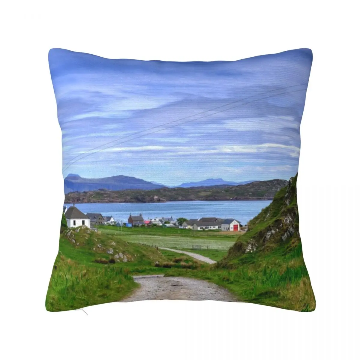 

Baile Mor, Isle of Iona, Inner Hebrides, Scotland Throw Pillow Sofas Covers Christmas Pillow