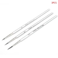 3pcs/set 0 00 000 Nylon Brush Hook Line Pen Professional Fine Tip Drawing Brushes for Acrylic Watercolor Oil Painting 1