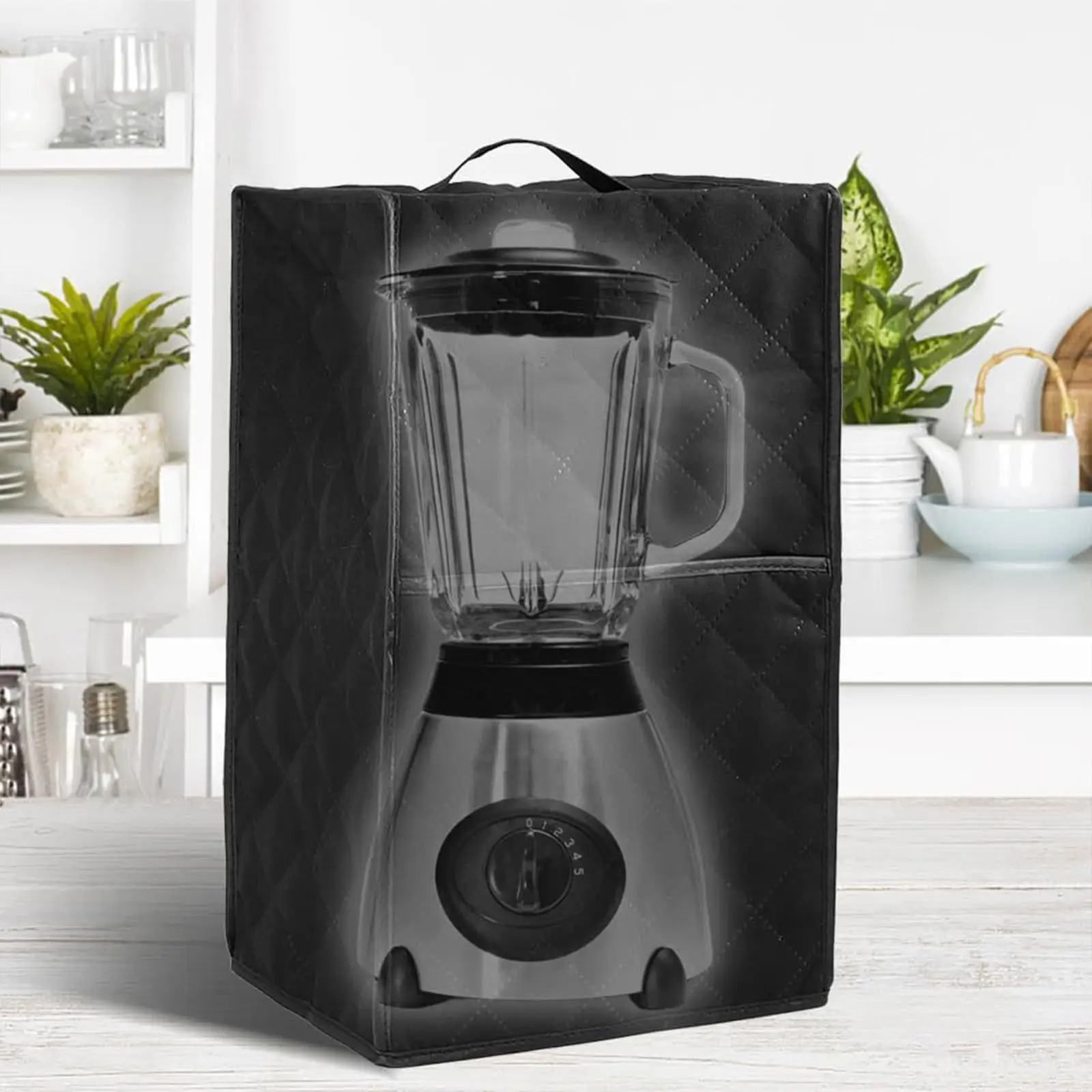 Blender Dust Cover with Pocket and Handle Household Kitchen Protective Sleeve Stylish Blender Cover for Kitchen Appliance