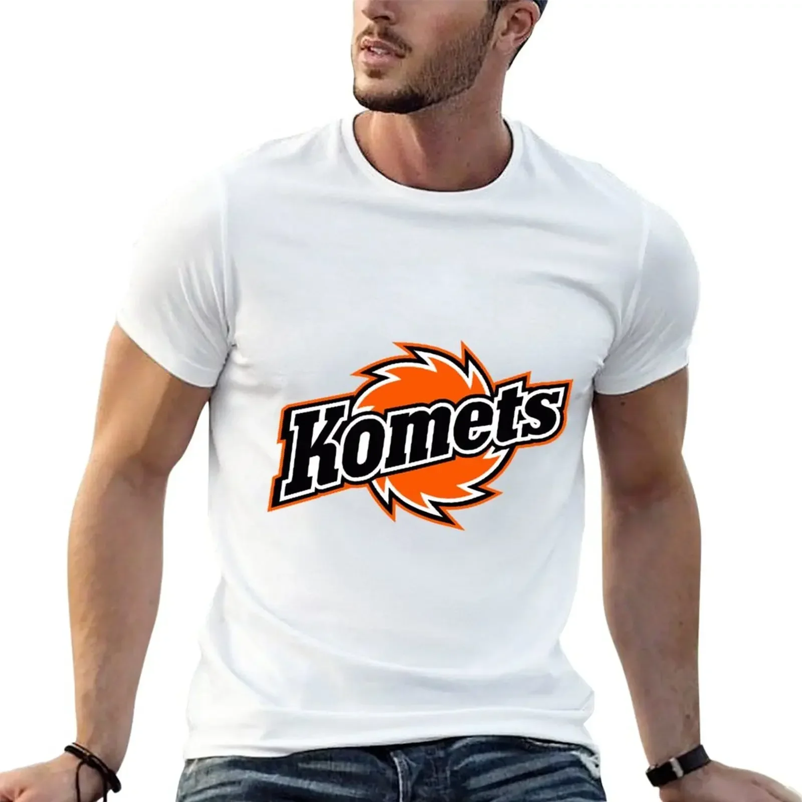 Форт Уэйн Кометс футболка тяжелые футболки Дизайнерская мужская футболка
