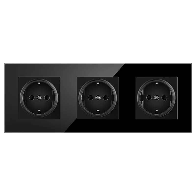 3x sockets black