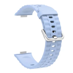 Rhinestone - Studded Soft Watch Band with Protective PC Case - Elegant Strap and Cover Set for Huawei Fit 4 Pro (A - Sky Blue)