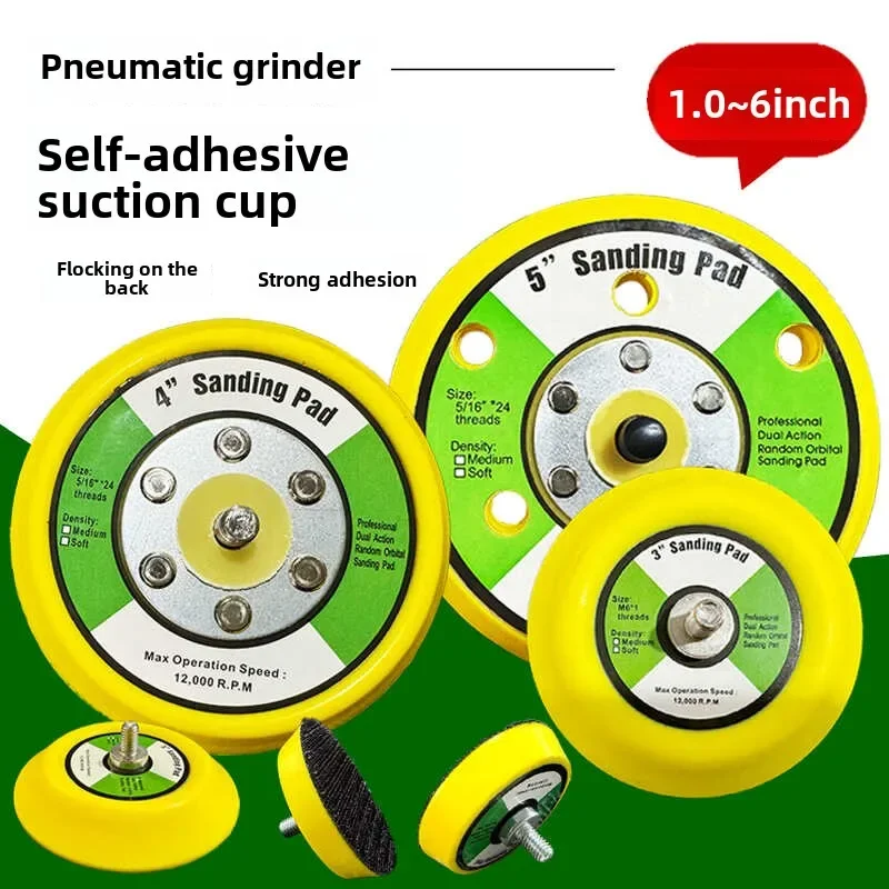 5pcs 5-Inch Air Grinding Base Plate with Assorted Sanding Discs and Polishing Pads-Perfect for DIY Projects