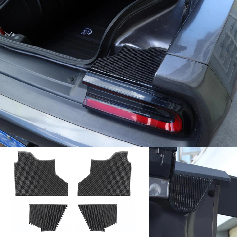 

Мягкий баффер для заднего багажника из углеродного волокна, подушка, коврик, отделка панели для Dodge Challenger 2015-2022, аксессуары для интерьера автомобиля